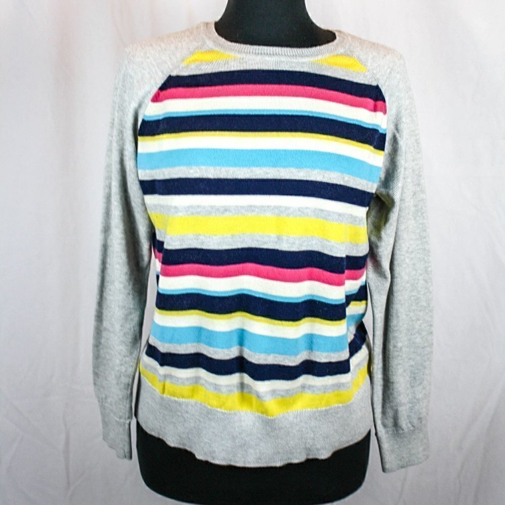 Chaps Multicolor Striped Sweater Pullover …